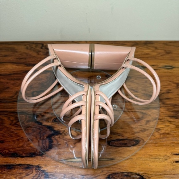 NINE WEST Strappy Open Toe Heel Sandals Platform Block Heels Size 12 - Picture 9 of 15